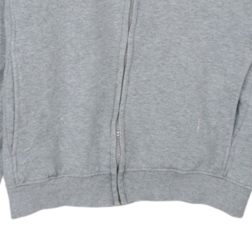 Additional view of Fila men’s grey full zip hoodie l logo sports cotton blend sweatshirt