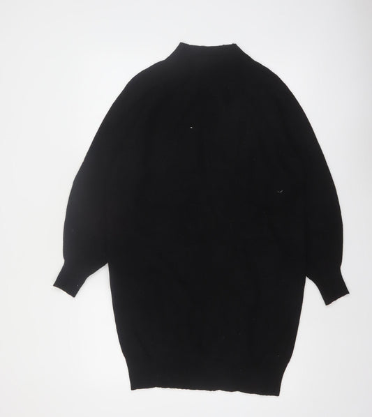 Phase Eight Women Black XS Mock Neck Long Sleeve Knit Jumper