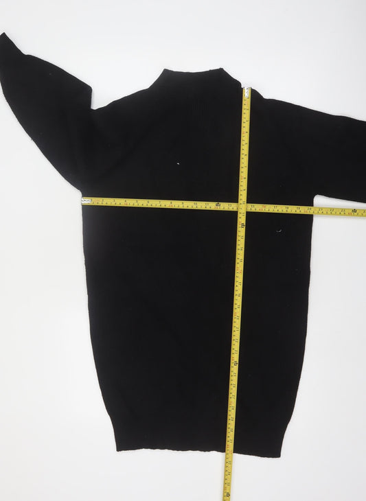 Phase Eight Women Black XS Mock Neck Long Sleeve Knit Jumper