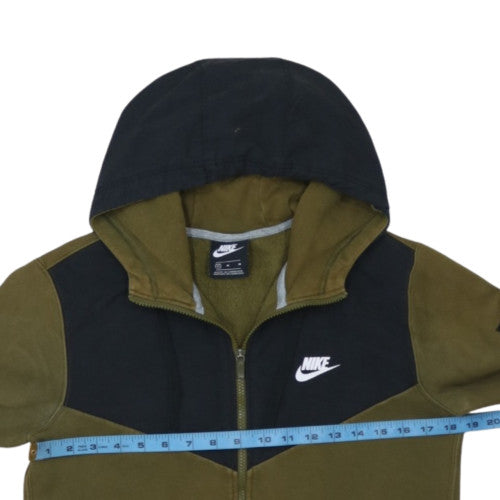 Nike Men's Green Full Zip Hoodie M Sports Fleece Sweatshirt