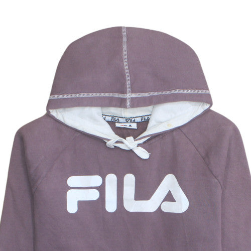 Additional view of Fila girls’ purple hooded pullover sweatshirt, size 12, cotton blend