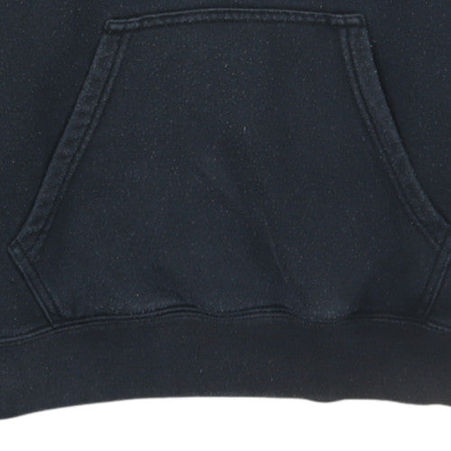 Champion Men's Black Pullover Hoodie Small Logo Fleece Sweatshirt