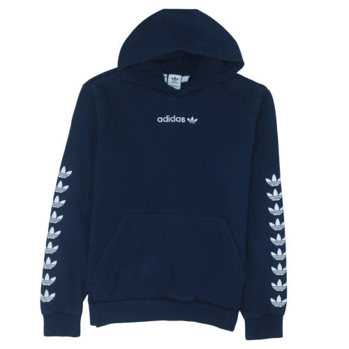 Additional front view of Adidas boys’ blue pullover hoodie 15-16 years fleece hooded sweatshirt