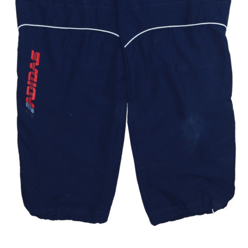 Adidas Men's Blue M Track Pants Joggers Breathable Mesh