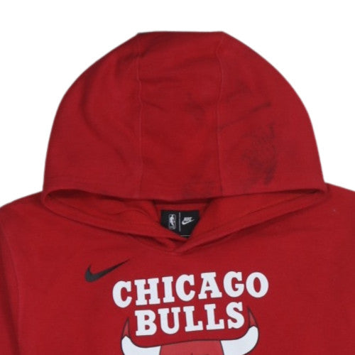 Nike Boys Red Chicago Bulls Pullover Hoodie XL 18/20 NBA Fleece