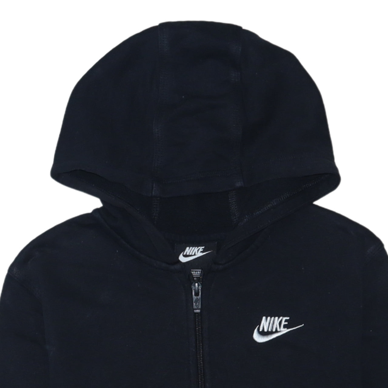 Additional view of Nike boys’ black full zip hoodie size 158cm fleece zip up sweatshirt