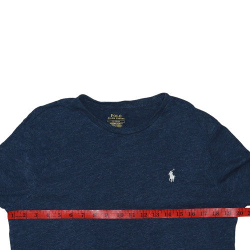 Polo Ralph Lauren Men's Blue Long Sleeve Crew Neck Cotton T-Shirt M