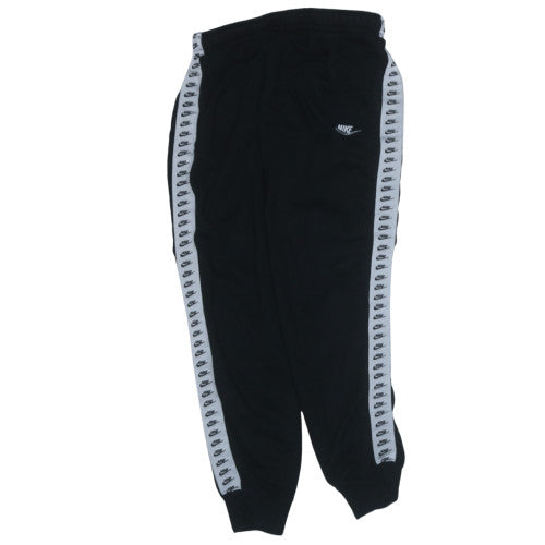 Nike Men's Black Jogger Sweatpants M Elastic Waist Logo Tape