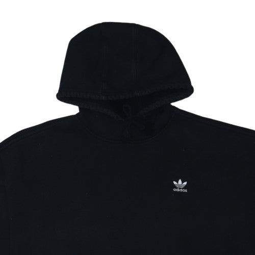 Adidas Womens Black Size 14 Pullover Hoodie with Stripe Detail