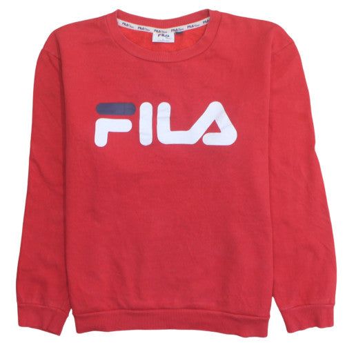 Additional front view of Fila Classics Women's Red Crew Neck Pullover Sweatshirt L