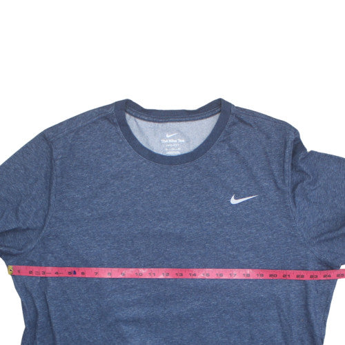 Nike Men's Blue Dri-Fit 2XL Sports Crew Neck T-Shirt