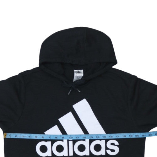 Adidas Men’s Black Pullover Hoodie L Logo Fleece Sweatshirt