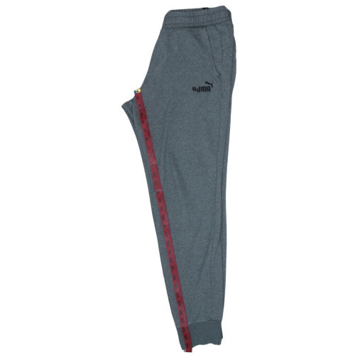 Puma Men’s Grey Jogger Trousers Size L Elastic Waist Cotton Blend