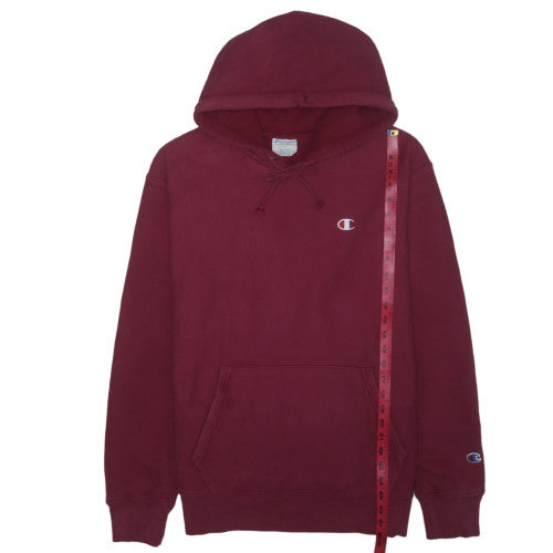 Champion Men's Red Pullover Hoodie L Regular Reverse Weave