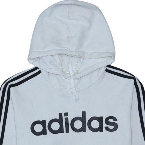 Additional view of Adidas Men's White Pullover Hoodie L Classic Logo Sports Fleece
