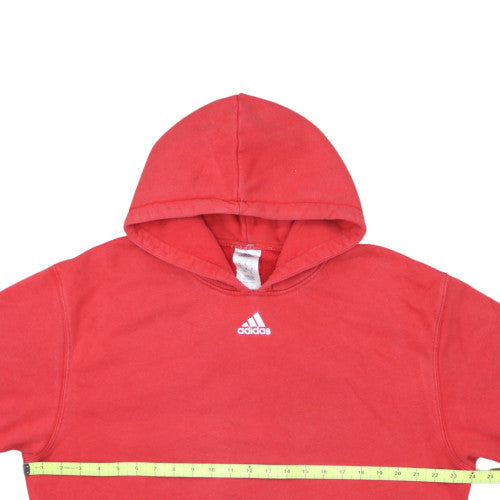 Adidas Men's Red Pullover Hoodie Fleece Medium Regular Fit