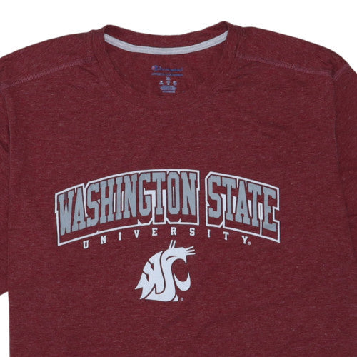 Champion Men's Maroon Washington State University Crew Neck T-Shirt XL