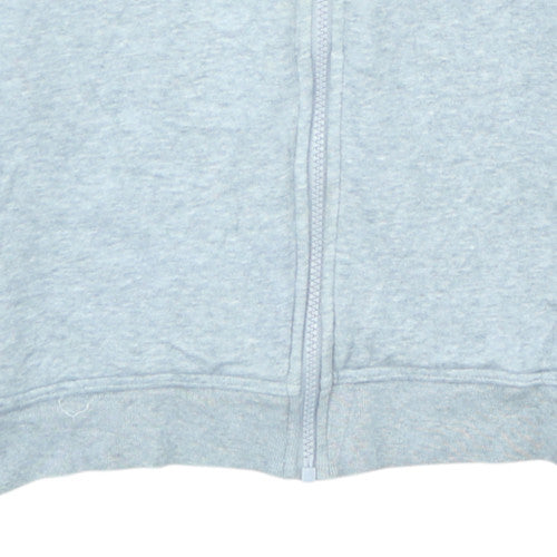 Nike Women Grey Full Zip Hoodie L - Classic Hooded Sweatshirt