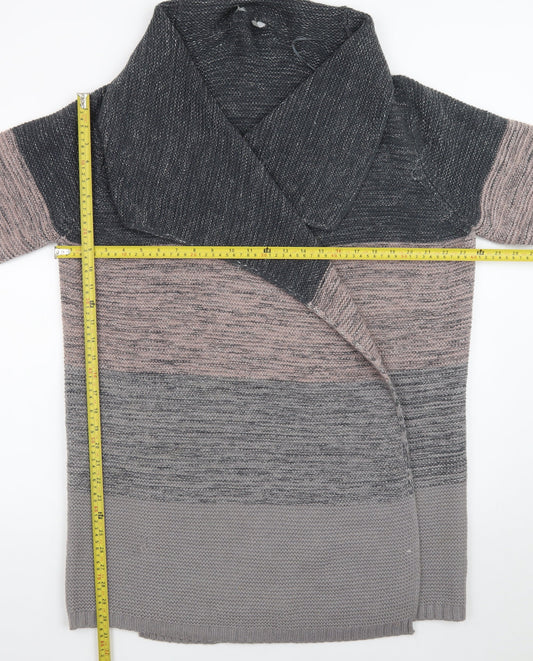 Next Women’s Grey XL Chunky Knit Open Cardigan Winter Jumper