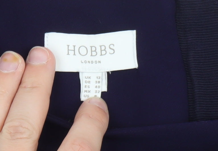 Hobbs Women’s Blue Long Sleeve A-Line Dress Size 12