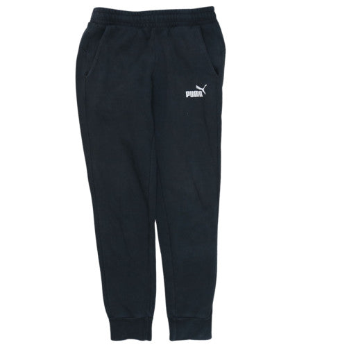 Additional front view of Puma Men’s Black Jogger Sweatpants, size S, Regular Fit Fleece Trousers