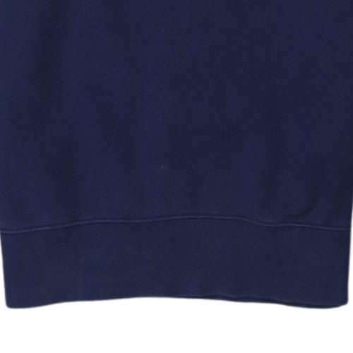 Champion Men Blue Logo Crew Neck Pullover Sweatshirt Size S