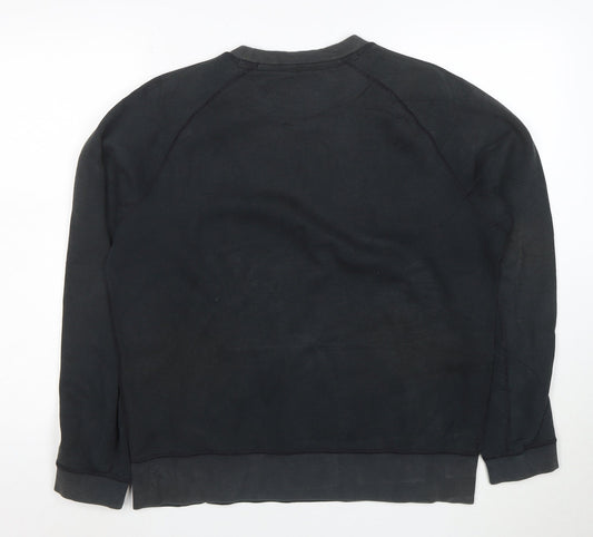 Nike Men's Black Medium Pullover Sweatshirt Crew Neck Fleece