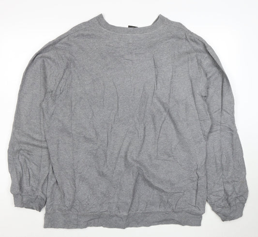 Obey Mens Grey XL Pullover Crew Neck Graphic Sweatshirt