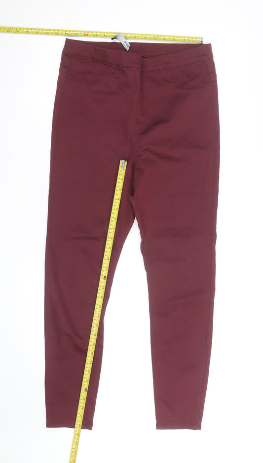 Dunnes Stores Women's Red Jegging Size 14 Slim Fit Stretch Jeans