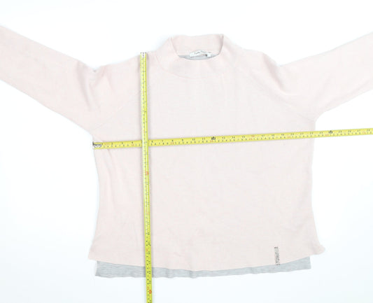 Betty Barclay Women’s Pink Mock Neck Long Sleeve Pullover Jumper Size 12