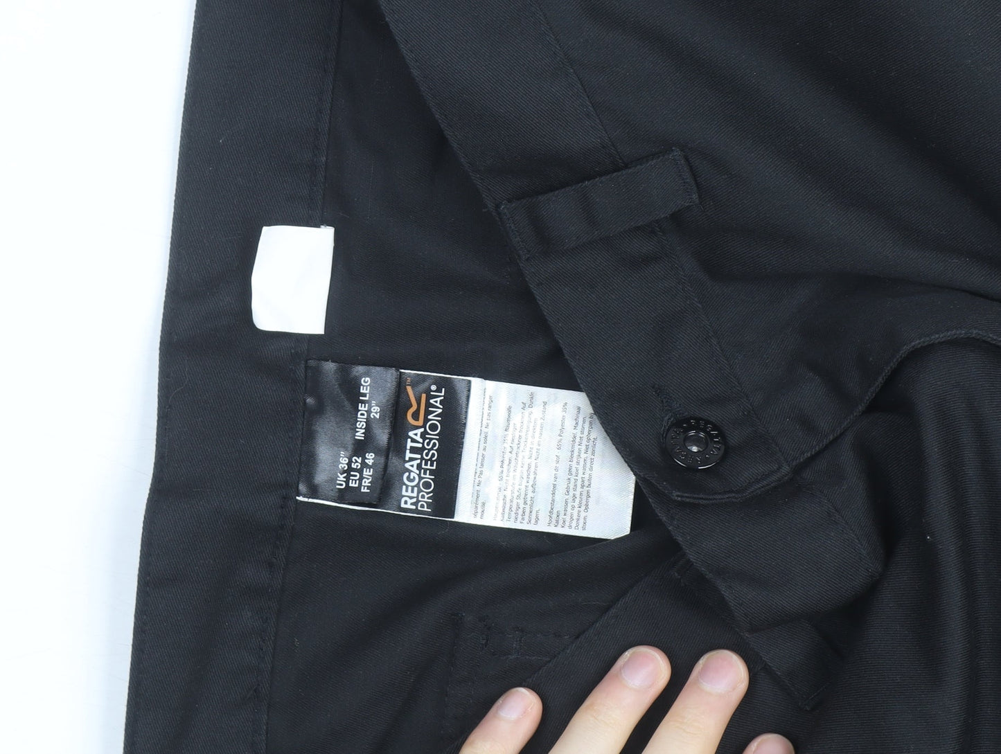 Regatta Men's Black Cargo Workwear Trousers Size L 36W 29L