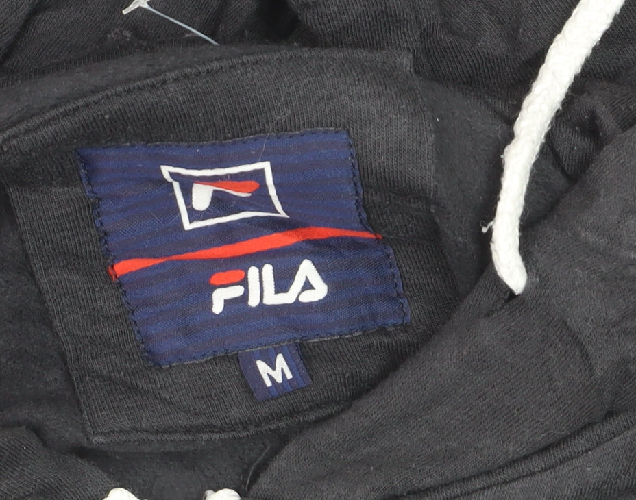 Additional view of Fila Men’s Black Full Zip Hoodie, size M, Sports Casual Sweatshirt
