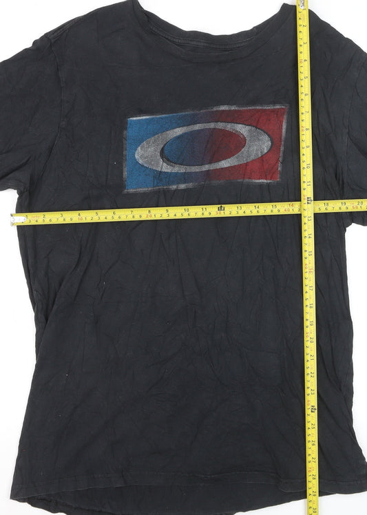 Oakley Men's Black XL Regular Fit Logo Graphic T-Shirt