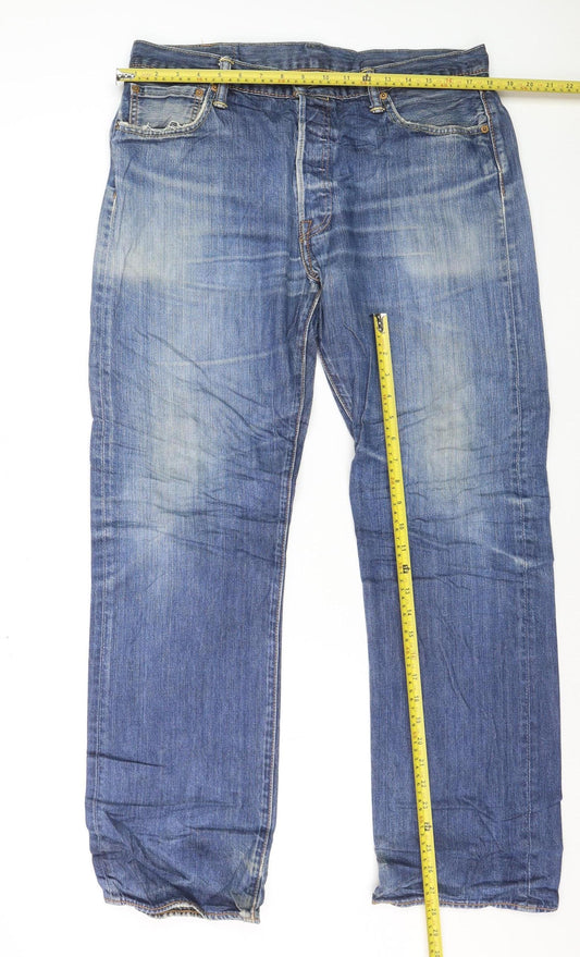 Levi’s 501 Men’s Blue Straight Jeans W36 L34 Denim Classic