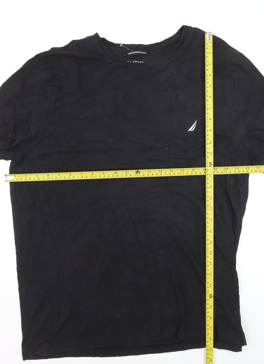 Nautica Men's Black XL Performance Crew Neck T-Shirt