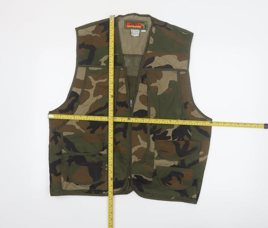 Avid Outdoor Men's Multicoloured Camouflage Cotton Waistcoat XL