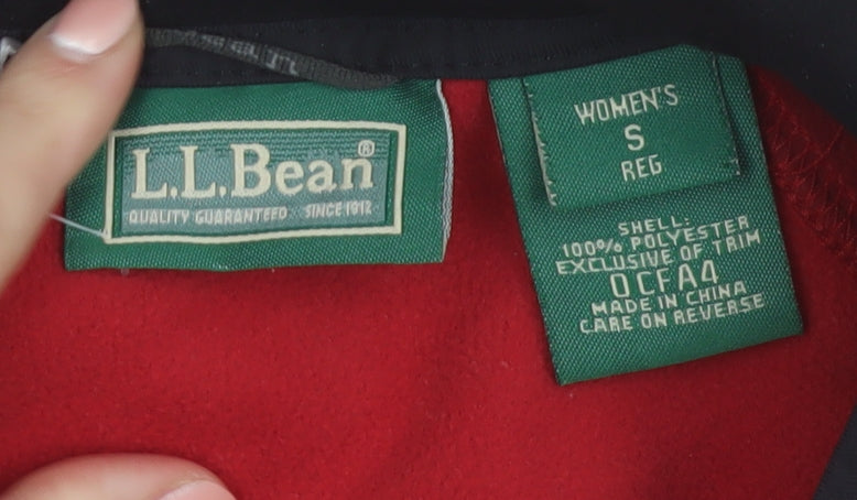 L.L.Bean Women's Red Fleece Jacket Size S Full Zip Outdoor Wear