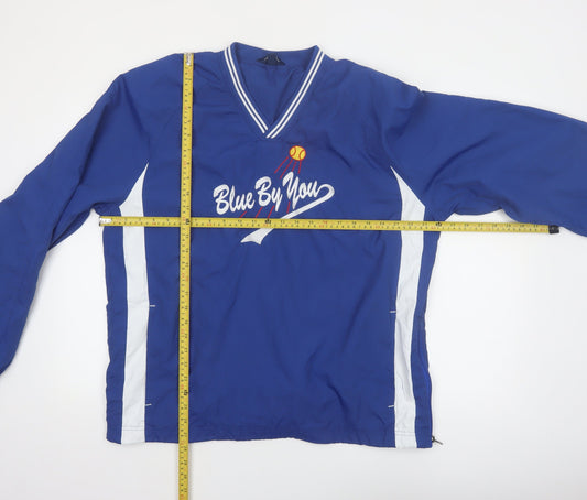 Sport-Tek Men's Blue Pullover Sweatshirt L Embroidered Baseball Style