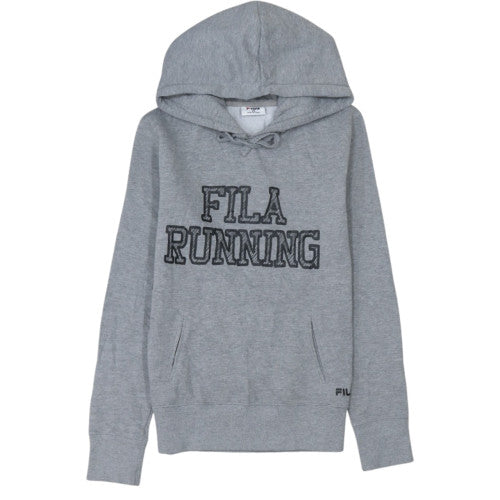 Additional front view of Fila women’s grey xs pullover hoodie sweatshirt running style