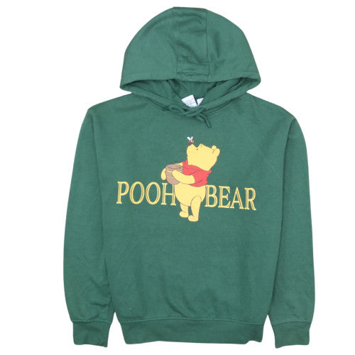 Front view of Disney women’s green winnie the pooh pullover hoodie size small