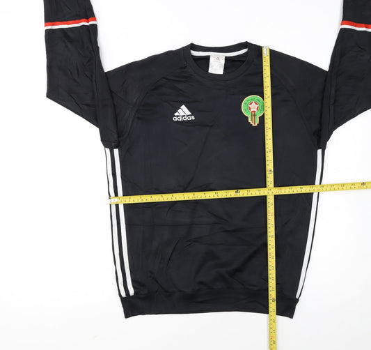 adidas Men's Black Morocco Football Sweatshirt L Crew Neck