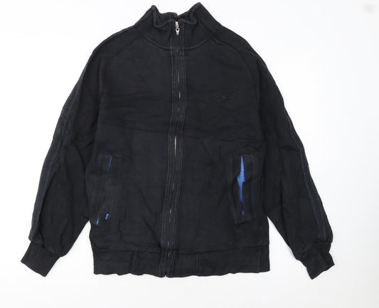 Umbro Men's Black Small Track Jacket Full Zip Sportswear