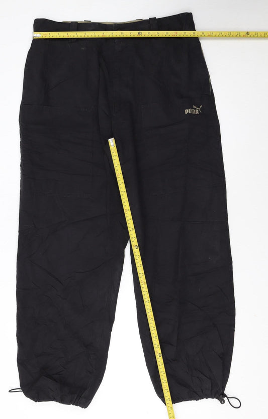 Puma Men's Black XL Track Pants Lightweight Woven Activewear Trousers