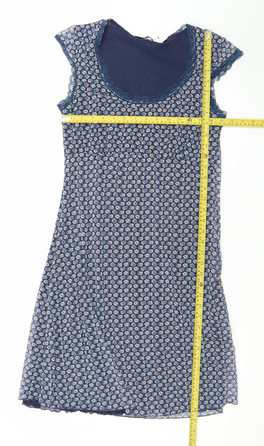 Yaya Collection Women's Blue Floral Shift Dress L
