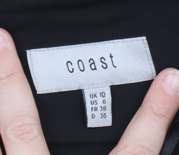 Coast Womens Black Off Shoulder Cropped Blouse UK 10