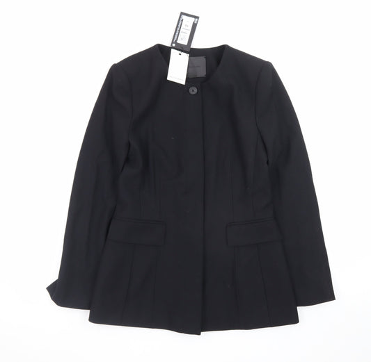 Marks and Spencer Women’s Black Size 10 Tailored One-Button Blazer