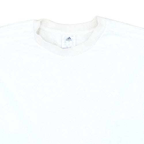 Additional view of Adidas Women White Crew Neck Sweatshirt L 16-18 Relaxed Cotton Blend