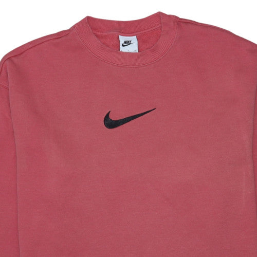 Nike Women’s Pink Small Pullover Crew Neck Sweatshirt Classic Fit