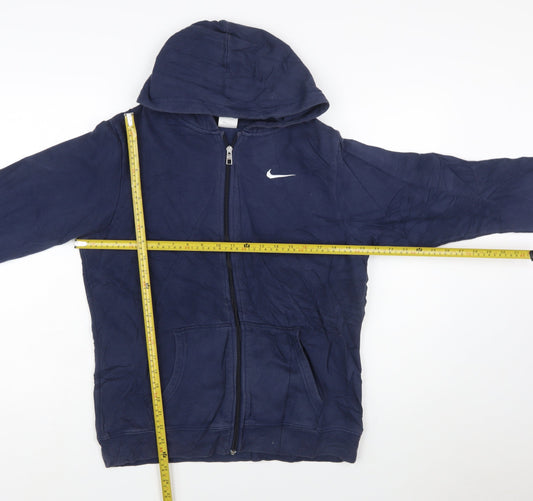 Nike Teens Blue Full Zip Hoodie XL Sports Cotton Fleece