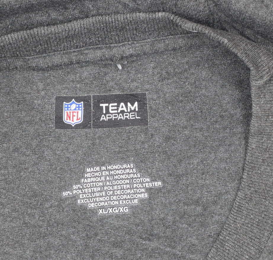 NFL Team Apparel Men's Grey XL Pittsburgh Steelers Graphic T-Shirt